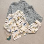 ست بلوز شلوار راحتی بیسکوییتی کد d101 | برند H&M