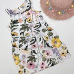 پیراهن دخترانه طرح گل کد d125 | برند H&M