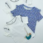 تیشرت دخترانه ریلی طرح گل آبی / اچ اند ام H&M / کد d0135 (Kids Fashion Set)